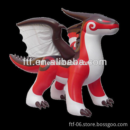 Green inflatable dragon